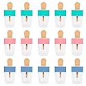 JOLLYSTYLE 15PCS Lip Gloss Tubes - Pink Green Blue Ice Cream Shape Lip Gloss Containers Empty - Refillable Clear Lipgloss/Lip Balm Containers Beauty & Personal Care JOLLYSTYLE
