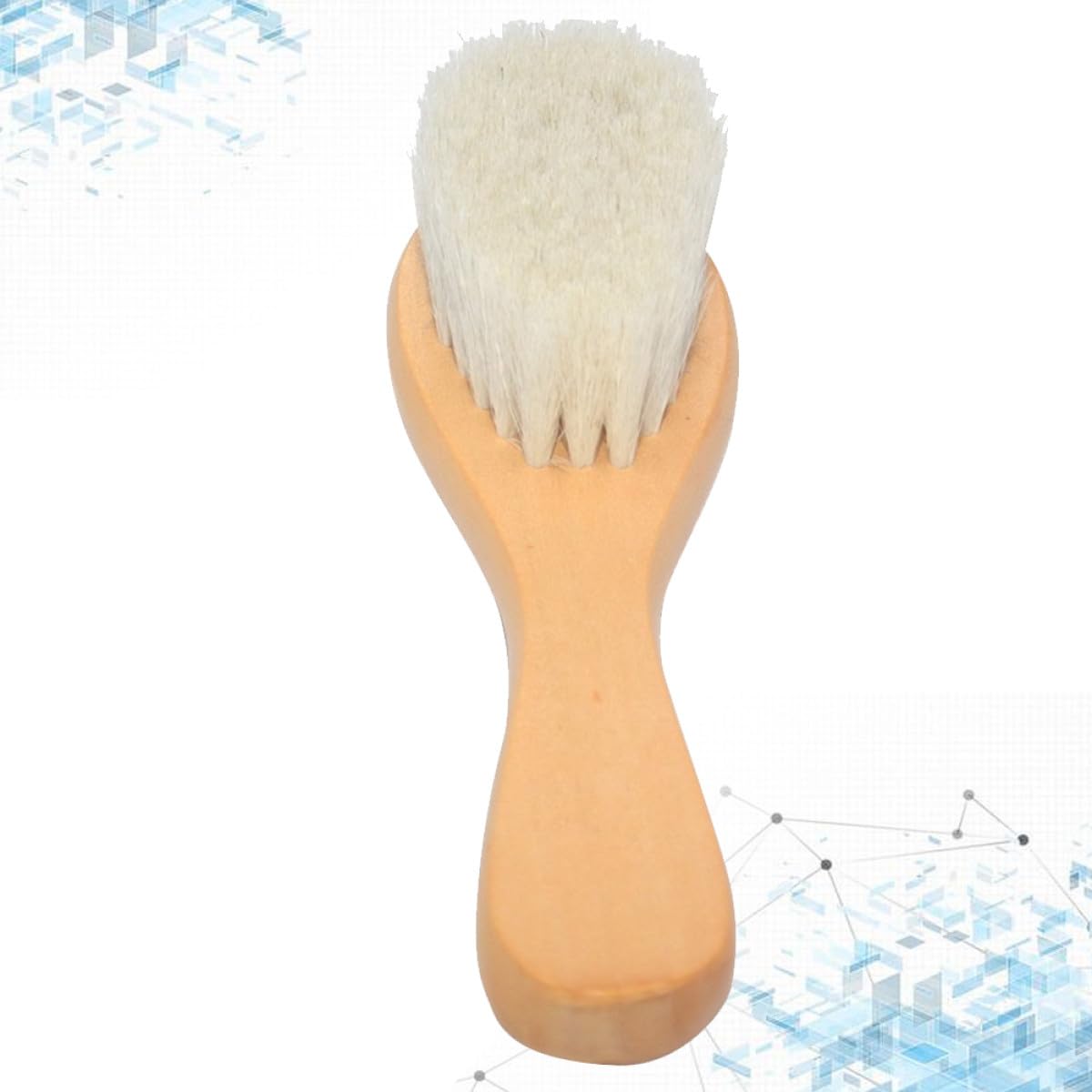 Baluue Bath Brush and Wooden Hair Comb Natural Gentle Wool Massage Bathing Scrubber for Newborns and Shower Back Scrubber Body Cleaning Beauty and Personal Care Baluue