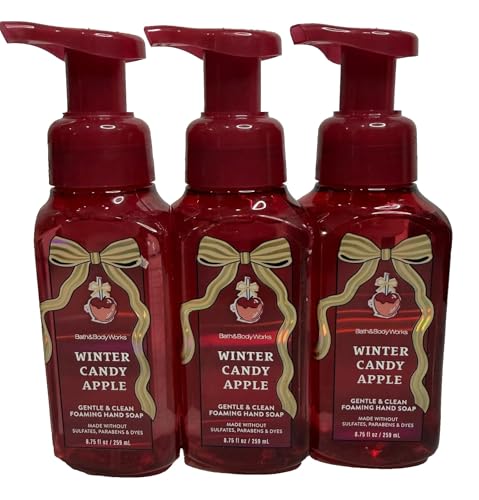 Bath and Body Works Winter Candy Apple Gentle & Clean Foaming Hand Soap Pack of 3 Beauty & Personal Care Bath & Body Works