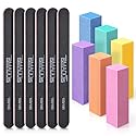 TsMADDTs Nail Files and Buffers, Professional Manicure Tools Kit Rectangular Art Care Buffer Block Tools 100 180 Grit 12PCS(Black) Beauty & Personal Care TsMADDTs