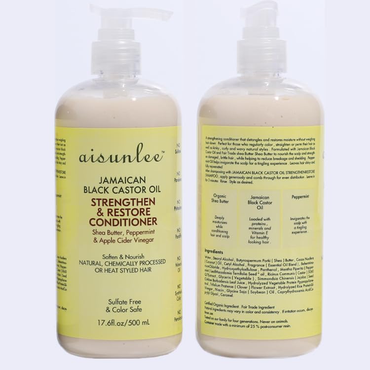 Premium Jamaican Black Castor Oil 4-in-1 Hair Repair Set - Sulfate-Free Shampoo, Conditioner, Leave-In & Serum - Deep Moisture & Strength for Curly Beauty & Personal Care STYLE TREE Keratinequeen