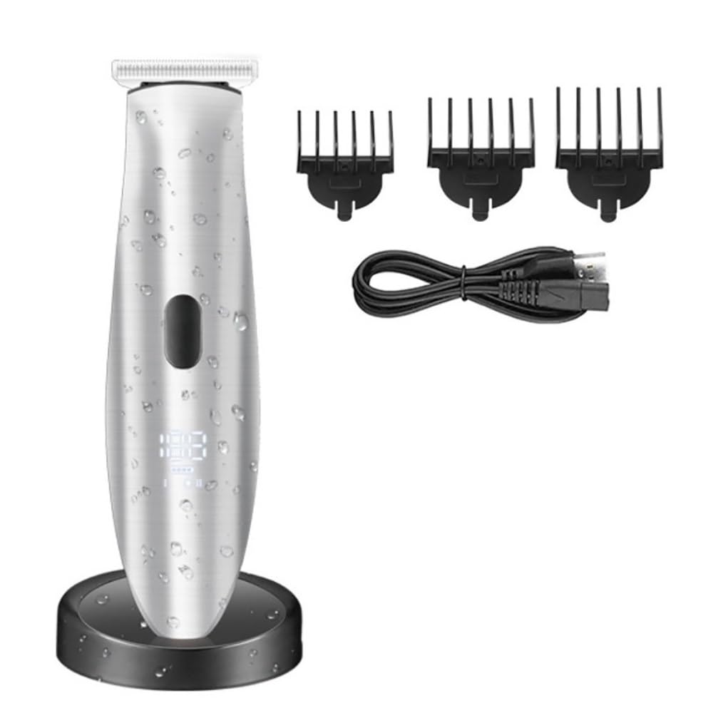 KNPSJJRHF Mens Hair Clippers, Professional Cordless Waterproof Hair Trimmer USB Rechargeable Electric Hair Trimmer Sculpting Beauty and Personal Care KNPSJJRHF