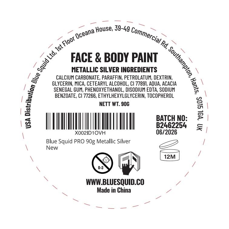 Blue Squid PRO Face Paint - Professional Water Based Single Cake Facepaint & Body Paints - SFX Makeup, Kids Adults Face Painting for Costume Beauty & Personal Care Blue Squid