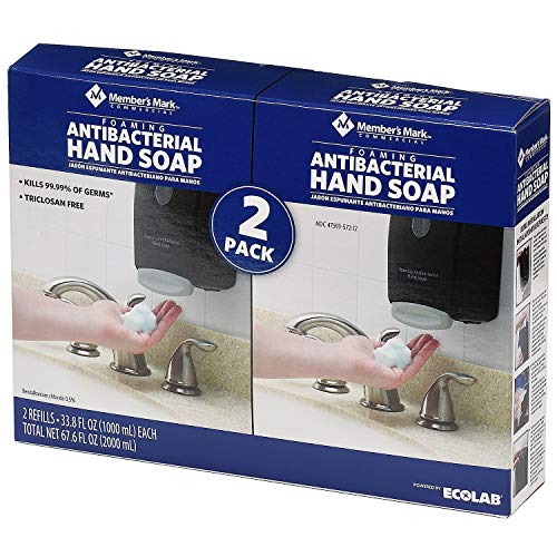 Proforce/Members Mark Commercial Foaming Antibacterial Hand Soap 2 Pack Refills, 33.8 Fl. Oz Beauty & Personal Care MEMBER´S MARK