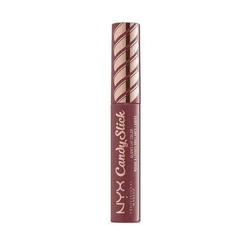 NYX PROFESSIONAL MAKEUP Candy Slick Glowy Lip Color Gloss - S'more Please (Neutral Mauve) Beauty & Personal Care NYX PROFESSIONAL MAKEUP