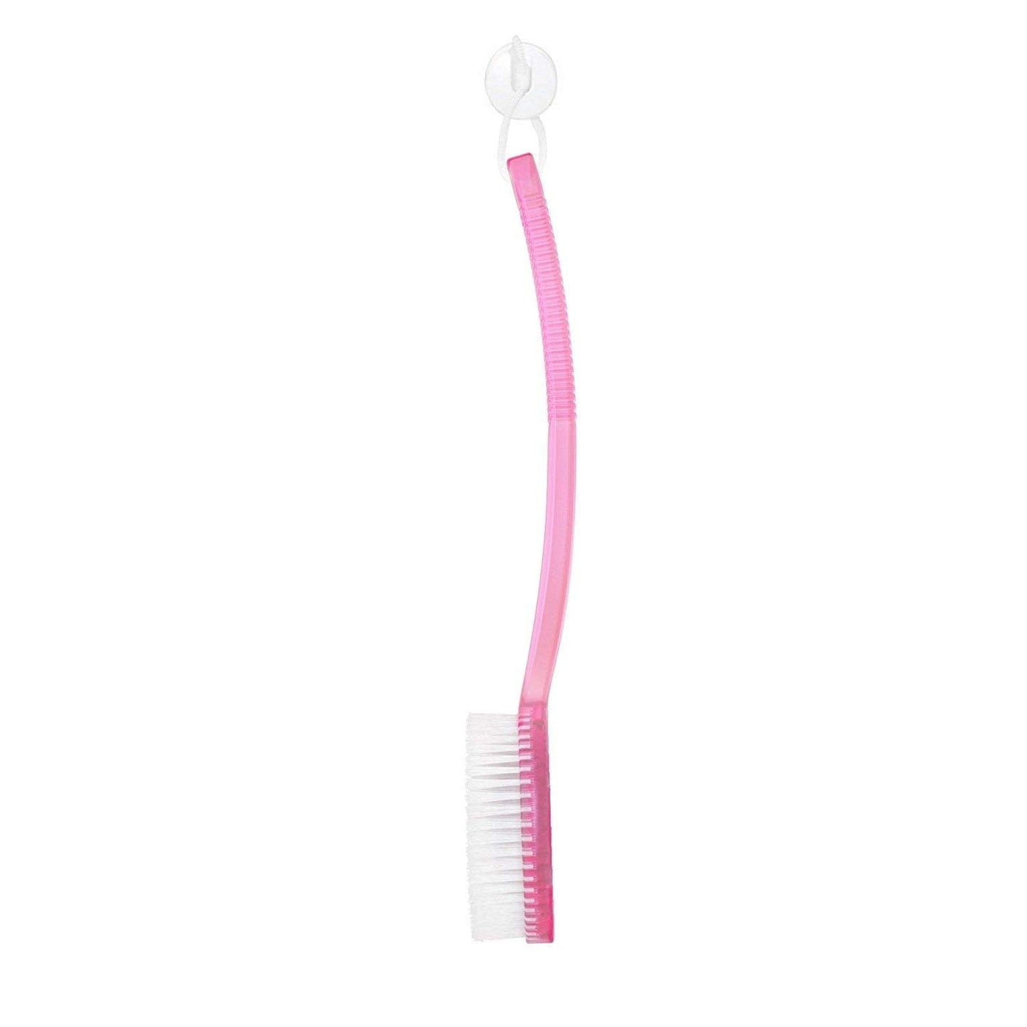 Tarrant Long-Handle Bath/Shower Body Brush and Back Scrubber with Hard Bristles for Deep Skin Cleansing and Exfoliating - Pink Beauty and Personal Care Tarrant