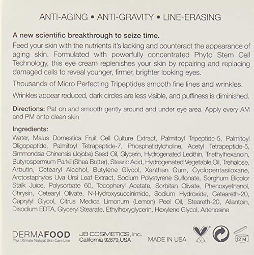 LashFood DermaFood Cellular Eye Perfecting Cream for Unisex - 0.51 oz Cream Beauty & Personal Care LashFood