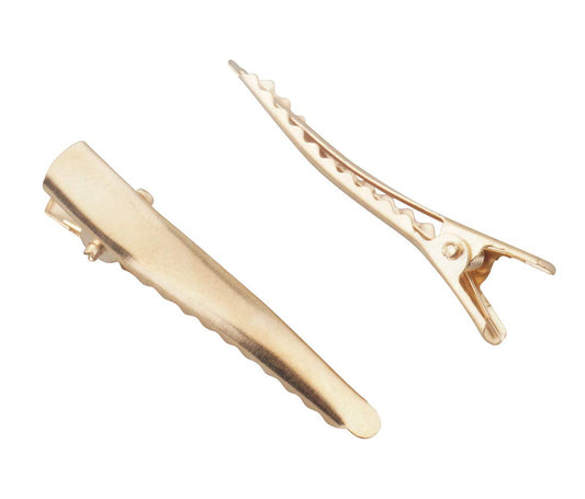 Metal Gold Color Single Prong Alligator Hair Clip for DIY Craft Women Girl Hair Decoration (45mm) Beauty & Personal Care ALLinONE