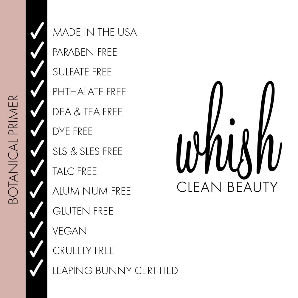 Whish Botanical Primer with Bakuchiol - Minimizes Pores, Wrinkles & Evens Skin Tone With Natural Retinol Alternative - Hydrating Makeup Primer For All Beauty & Personal Care Whish