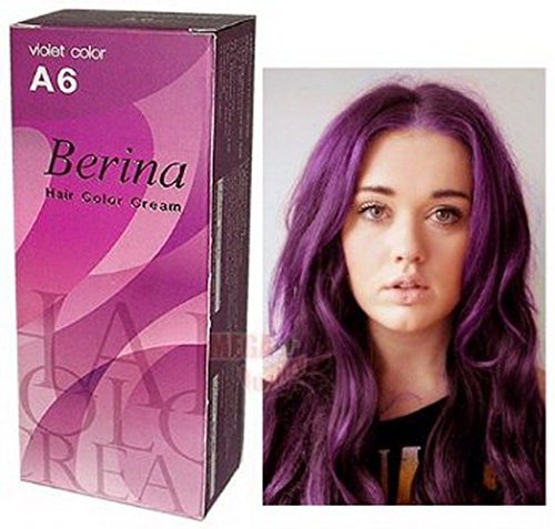 Berina Professionals Hair Color Cream A6 Violet, 60G, 1 Set Beauty & Personal Care Berina