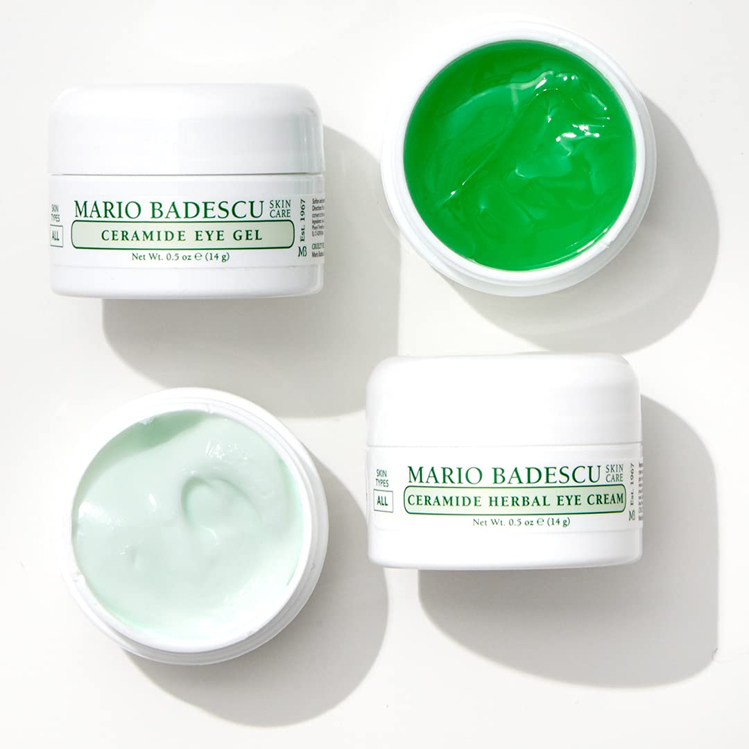 Mario Badescu Ceramide Herbal Eye Cream for All Skin Types, Lightweight & Antioxidant-Rich Eye Care that Brightens & Hydrates, Pack of 1, 0.5 Oz Beauty & Personal Care Mario Badescu