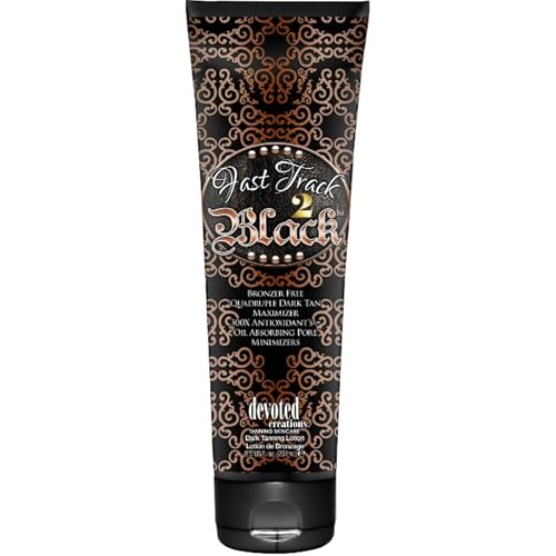Devoted Creations Fast Track 2 Black Dark Tan Maximizer Tanning Lotion 8.5 Ounce Beauty & Personal Care Devoted Creations