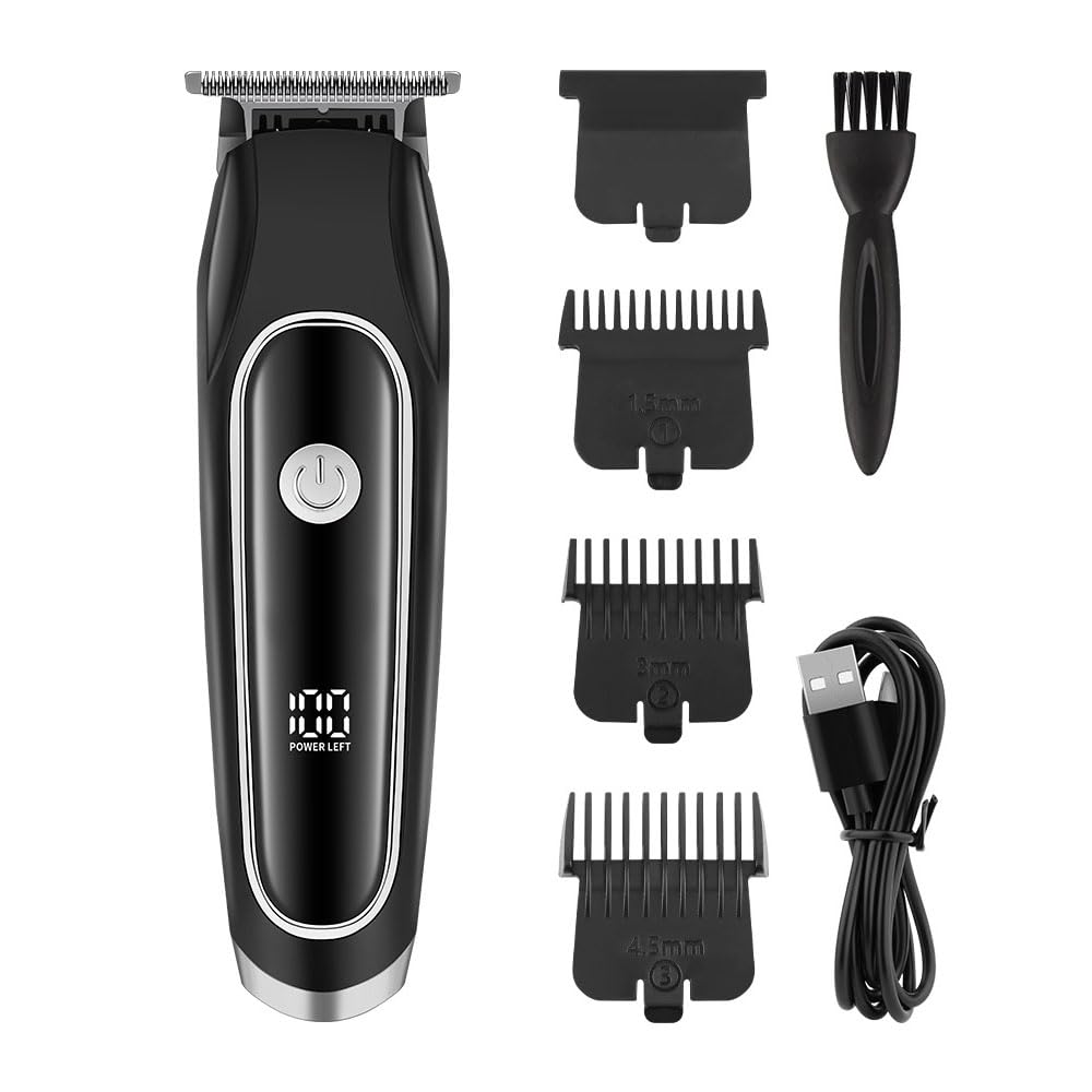 GLESVOWIO Multifunctional Beards Trimmer Haircut Grooming Kit with LED Display Powerful Motor Professional Hair Clippers for Men Electric Cordless Beauty and Personal Care GLESVOWIO