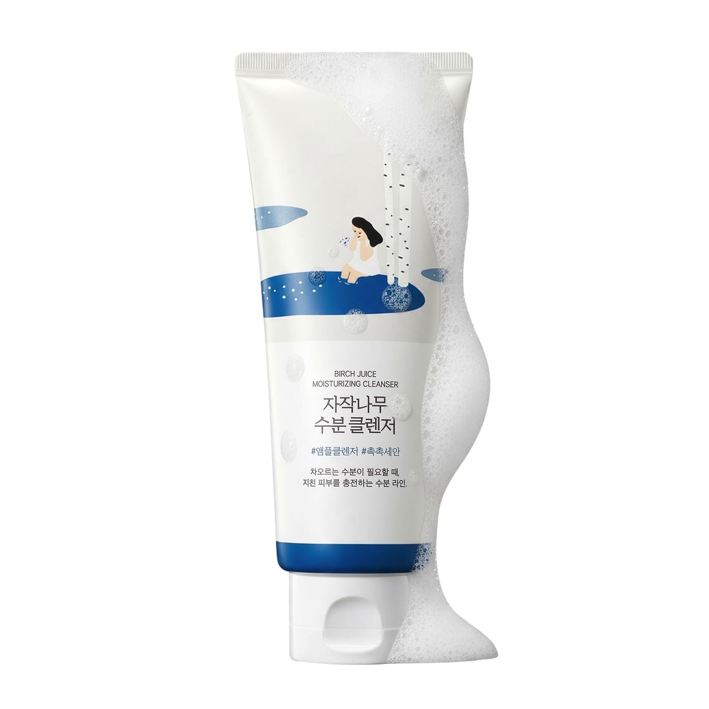 ROUND LAB Birch Juice Moisturizing Cleanser | Unclogs hidden sebum, Clears away dead skin cells., Soothing, Low pH, Gel Type Cleanser (5.07 fl.oz) Beauty and Personal Care ROUND LAB