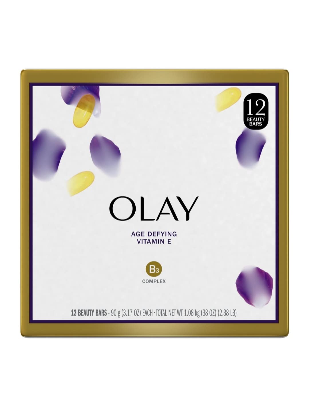 Olay Moisture Outlast Age Defying Beauty Bar, 12 Count per box, 38 Ounce Beauty & Personal Care Olay