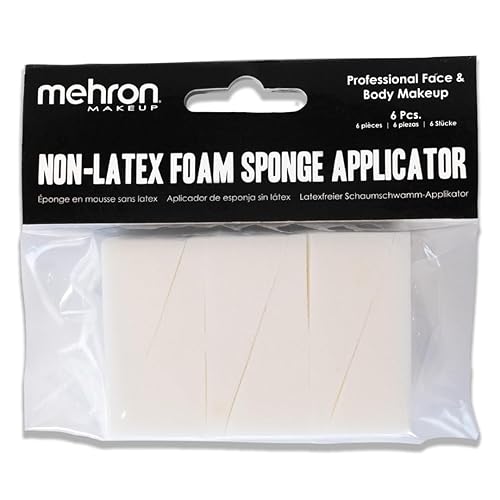 Mehron Makeup Non-Latex Triangular Foam Makeup Sponge Wedge| Professional Special Effects Applicator, Face & Body Paint, & Beauty Sponges (6 Pack) Beauty & Personal Care Mehron