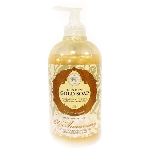 Nesti Dante Luxury Gold Soap 60-th Anniversary Liquid Hand & Face Soap 16.9 Ounces Beauty & Personal Care Nesti Dante