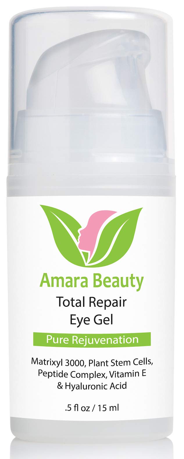 Amara Beauty Eye Cream Gel for Dark Circles and Puffiness with Peptides & Hyaluronic Acid, 0.5 fl. oz. Beauty & Personal Care Amara Beauty