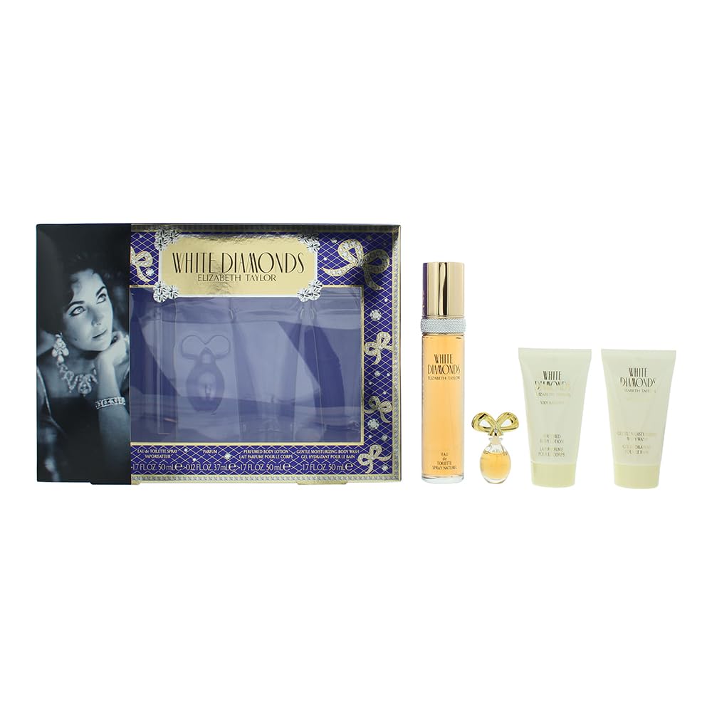 Elizabeth Taylor White Diamonds Perfume for Women Gift Set 4 Piece Beauty & Personal Care Elizabeth Taylor