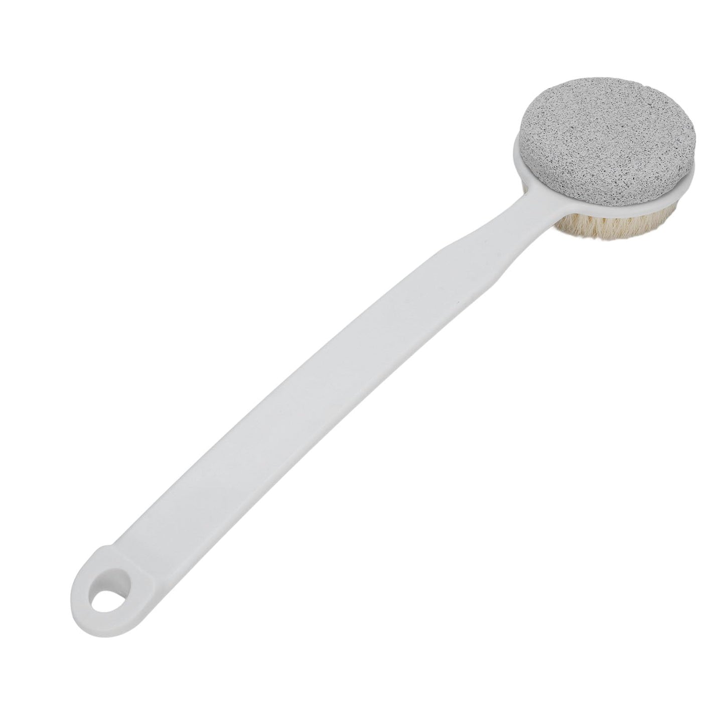 Foot Scrubber Stone and Shower Brush Long Handle Body Brush Hanging Hole 2 in 1 Footcare Tool for Shower and Exfoliation Beauty and Personal Care ZJchao