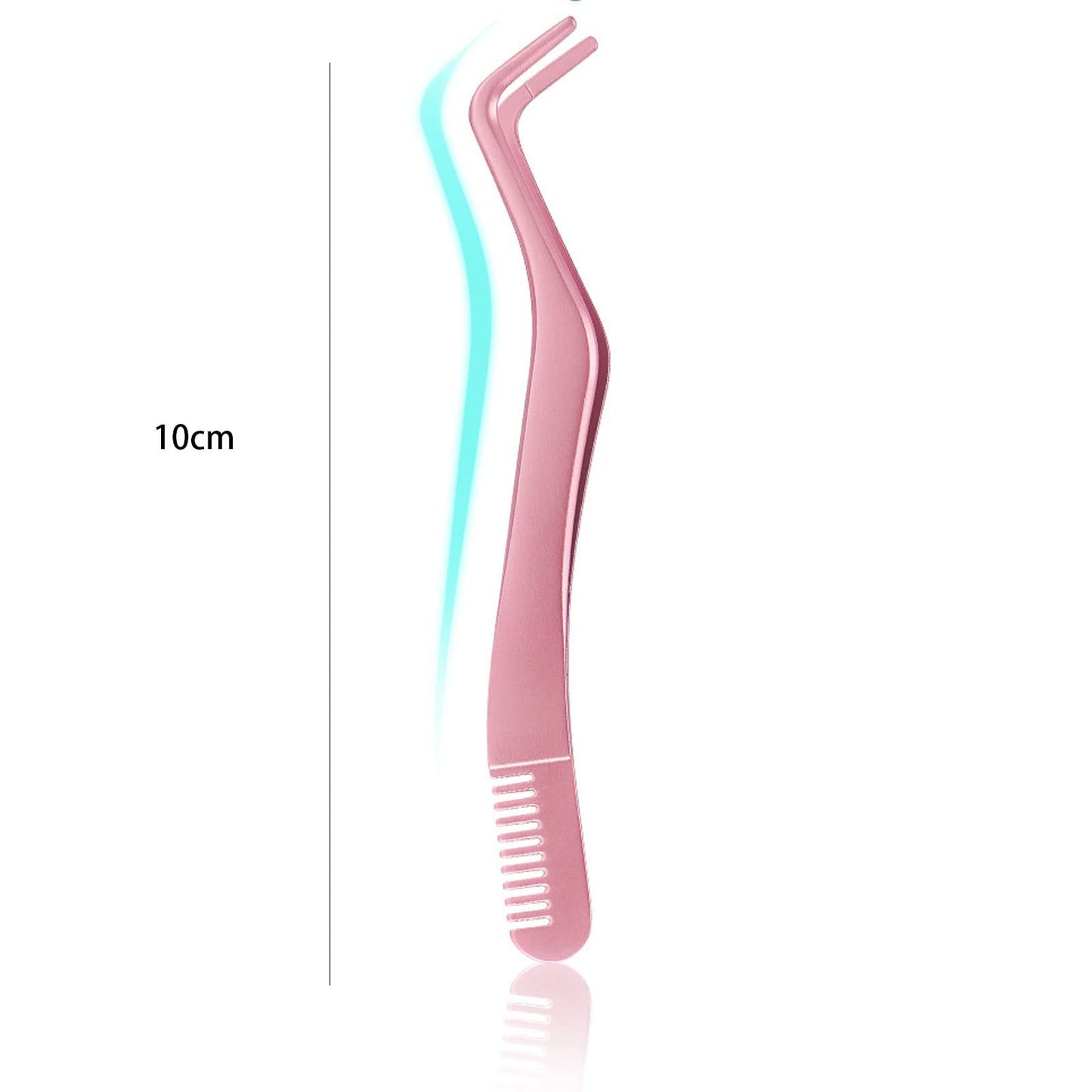 MENGKK Tweezers Stainless Steel False Eyelashes Tweezers Applicator Clip False Eyelashes Wearer with Comb Curved Straight Makeup Tools for Girls Beauty and Personal Care MENGKK