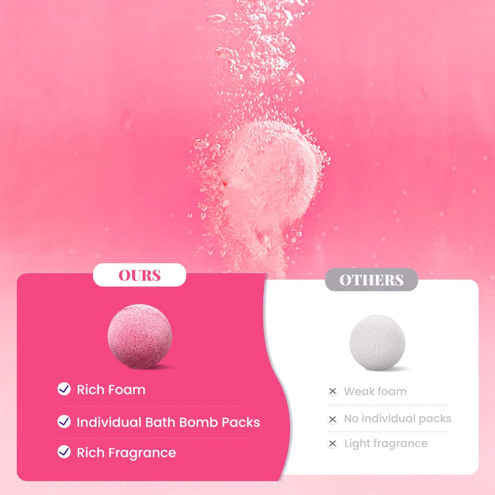 Body & Earth Bath Bombs Gift Set for Women, 10 X 3.5 oz Essential Oils Cherry Blossom Handmade Birthday Gift Idea for Family, Women, Mother's Day Beauty and Personal Care BODY & EARTH
