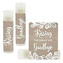 Andaz Press Bridal Shower Bachelorette Party Lip Balm Party Favors, Burlap Lace, Kissing The Single Life Goodbye, Bridesmaid Lip Gloss 12-Pack Beauty & Personal Care Andaz Press