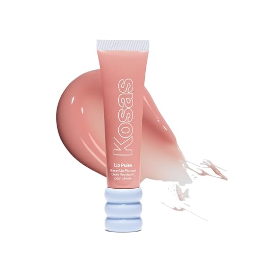 Kosas Lip Pulse Lip Plumper Gloss - Non-Sticky Hydrating Lip Gloss with Warming-Cooling Tingle, Mirror Shine Finish, Visibly Fuller Lips, Love Potion Beauty & Personal Care Kosas