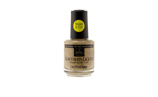 INM Northern Lights Hologram Top Coat Gold .5 oz