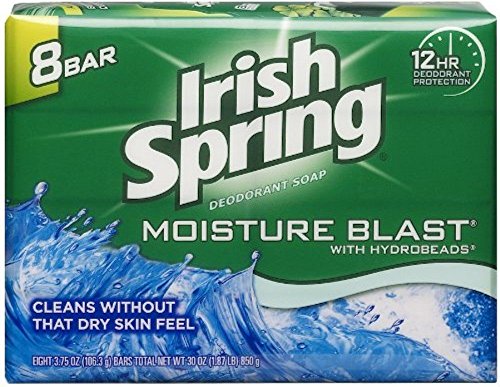 Irish Spring Deodorant Bar Soap Moisture Blast with HydroBeads 3.75Oz Pack of 2 Beauty & Personal Care Irish Spring