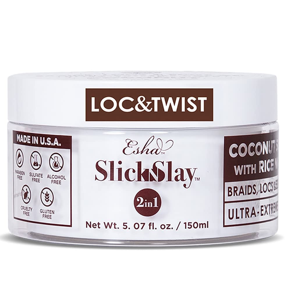 Esha Slick N Slay Braiding Gel - 3-in-1 Braid and Edge- Ultra Extreme Hold for Hair - Hydrating and Conditioning Shining Gel - Fast Dry Locking Beauty & Personal Care Esha