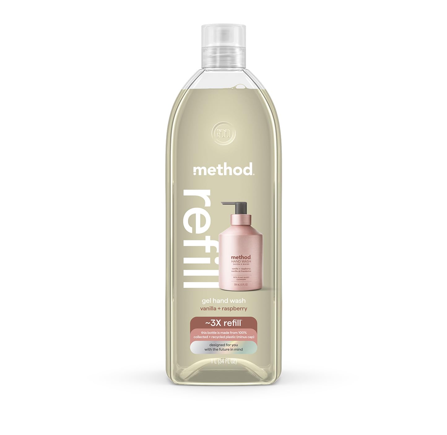 Method Gel Hand Soap Refill, Vanilla + Raspberry, 34 Fl Oz (Pack of 1) (Packaging May Vary) Beauty & Personal Care Method