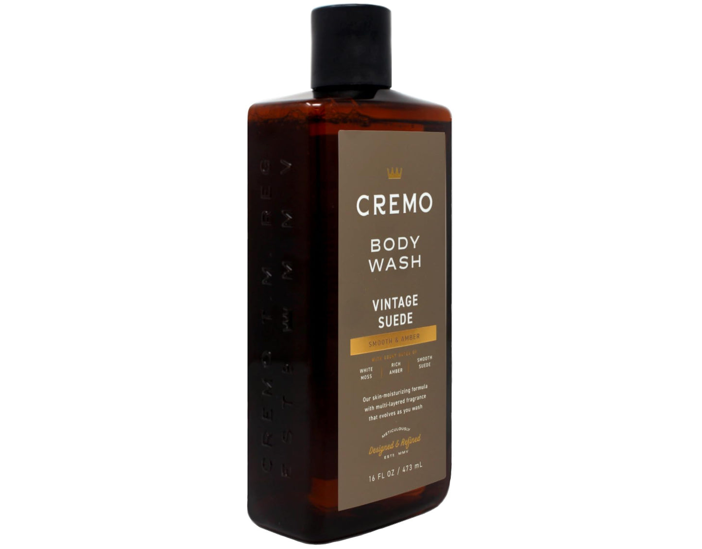 Cremo Rich-Lathering Vintage Suede Body Wash, A Vintage Suede with Notes of White Moss and Rich Amber, 16 Fl Oz (Pack of 2) Beauty & Personal Care Cremo