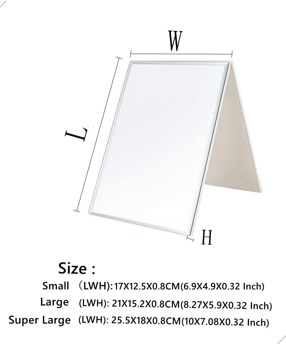 Zcooooool Large Portable Super HD Mirror - Multi Stand Angle Hand Free/Handheld/Tabletop Foldable 10x7 Inch Beauty & Personal Care Zcooooool