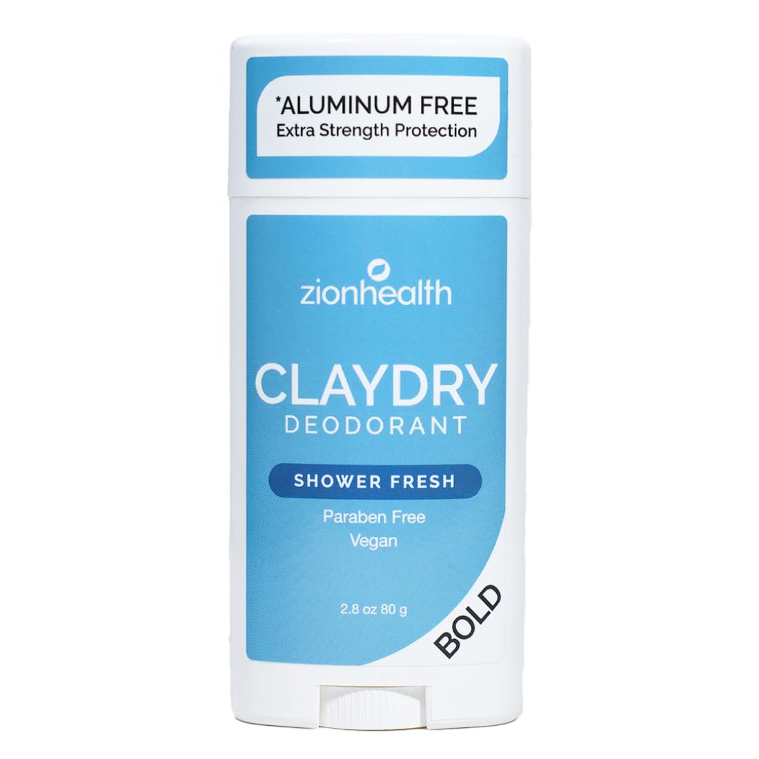 Zion Health Bold, ClayDry Deodorant, Shower Fresh, 2.8 oz (80 g) Beauty & Personal Care Adama Minerals