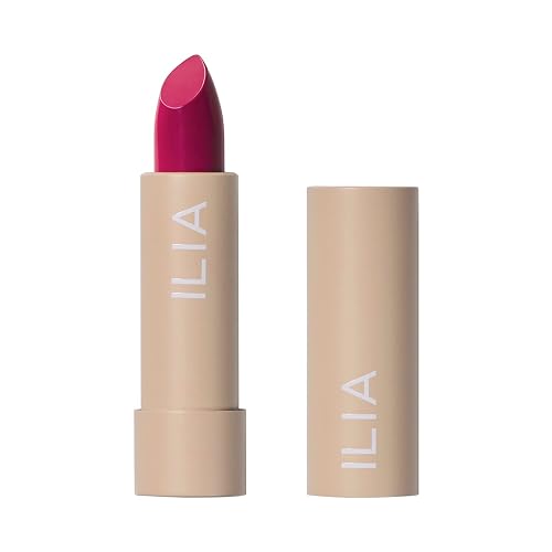 ILIA - Color Block Lipstick | Non-Toxic, Vegan, Cruelty-Free, Hydrating + Long Lasting, No Budge Color with Full Coverage (Knockout (Bold Magenta With Beauty & Personal Care ILIA