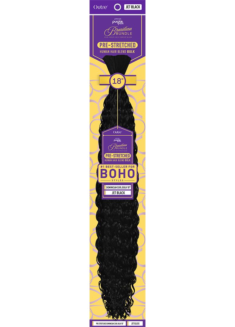 Outre Purple Pack Brazilian - Prestretched Dominican Curl Bulk 18" (30)