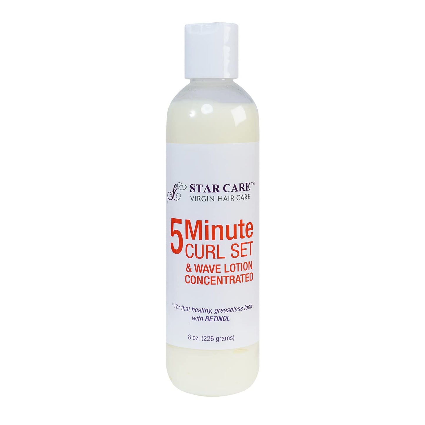 STAR CARE 5 Minute Curl Set & Wave Lotion concentrated with Retinol, Adds Sheen, Repairs & Moisturizes, Ideal for Hairpieces, Braids & Perms 8oz/226g Beauty & Personal Care STAR CARE