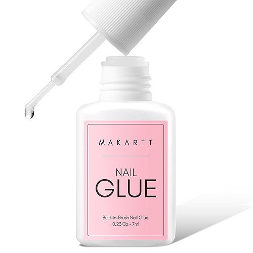 Makartt Super Strong Nail Glue for Press ons: Acrylic Nail Tips-Fake Nails-Salon Quality, Brush On, Quick Dry, Easy Application Durable & Long-Lasting Beauty & Personal Care Makartt