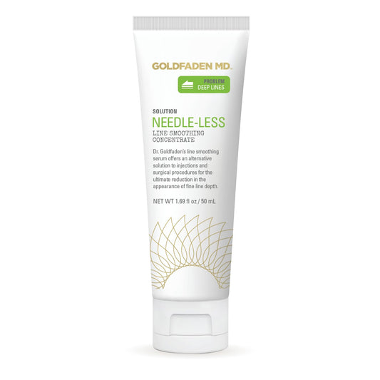 GOLDFADEN MD Needle-Less Line Smoothing Concentrate for Face & Neck | w/Seaweed Extract, Hyaluronic Acid, Hexapeptides, Organic Red Tea Extract 1.7 Fl Beauty & Personal Care GOLDFADEN MD
