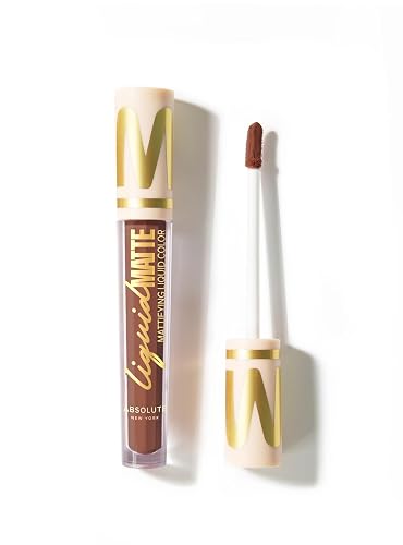 Absolute New York Matte Liquid Lipstick, Lightweight Full Coverage, Long Wear Transfer and Waterproof Lipstick (MLAM51 Toffee Nut, .085 fl oz) Beauty & Personal Care Absolute New York