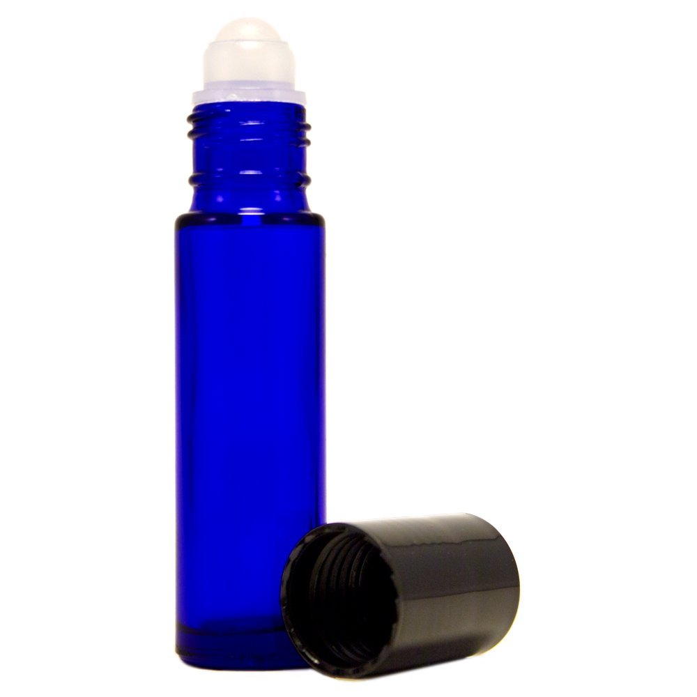 SANCTUM AROMATHERAPY Cobalt Blue Bottle Roll On Black Cap 10 Ml, 1 EA Beauty & Personal Care SANCTUM AROMATHERAPY