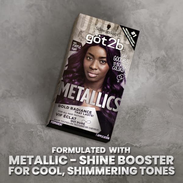 Got2b Metallics Permanent Hair Color, M64 Purple Night Charcoal Beauty & Personal Care Got2B