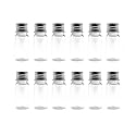 12Pcs 10ml/20ml Empty Refillable Clear Plastic Bottle with Aluminum Screw Cap Travel Small Container (10 ML) Beauty & Personal Care ASTRQLE