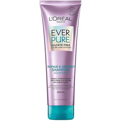 L'Oreal Paris EverPure Repair and Defend Sulfate Free Shampoo for Color-Treated Hair, Strengthens and Repairs Damaged Hair, with Goji, 8.5 Fl; Oz Beauty & Personal Care L'Oreal Paris