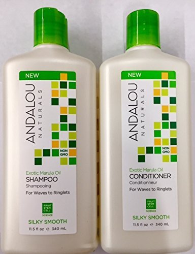 Andalou Naturals Exotic Marula Oil Silky Smooth Shampoo and Conditioner Beauty & Personal Care Andalou Naturals