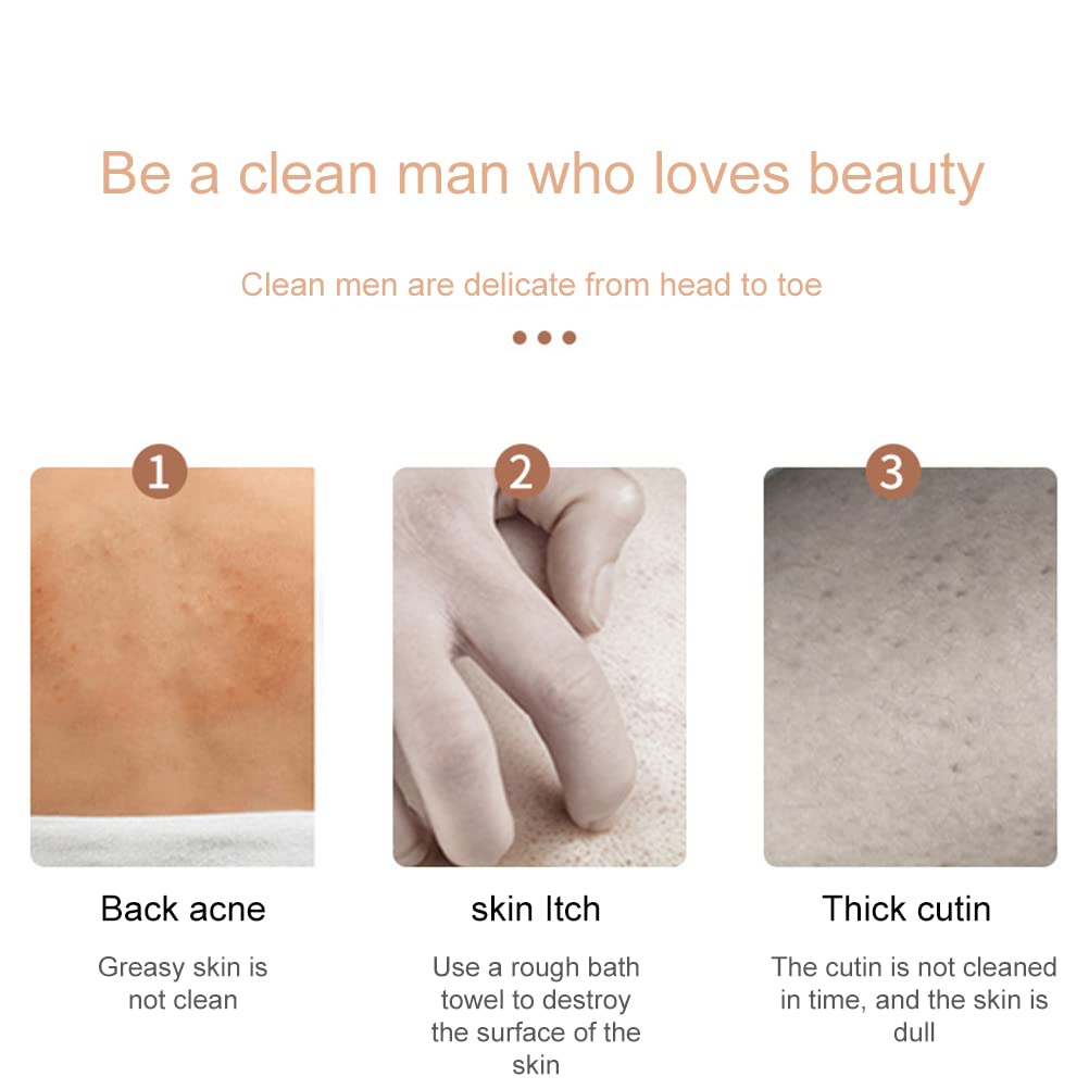 Back Scrubber for Shower for Men and Women - Set of 2 Hemp Exfoliating Body Scrubbers - Long Back Washer Sleeve & Bath Scrub Mitten for Deep Cleaning Beauty and Personal Care MIXCUT