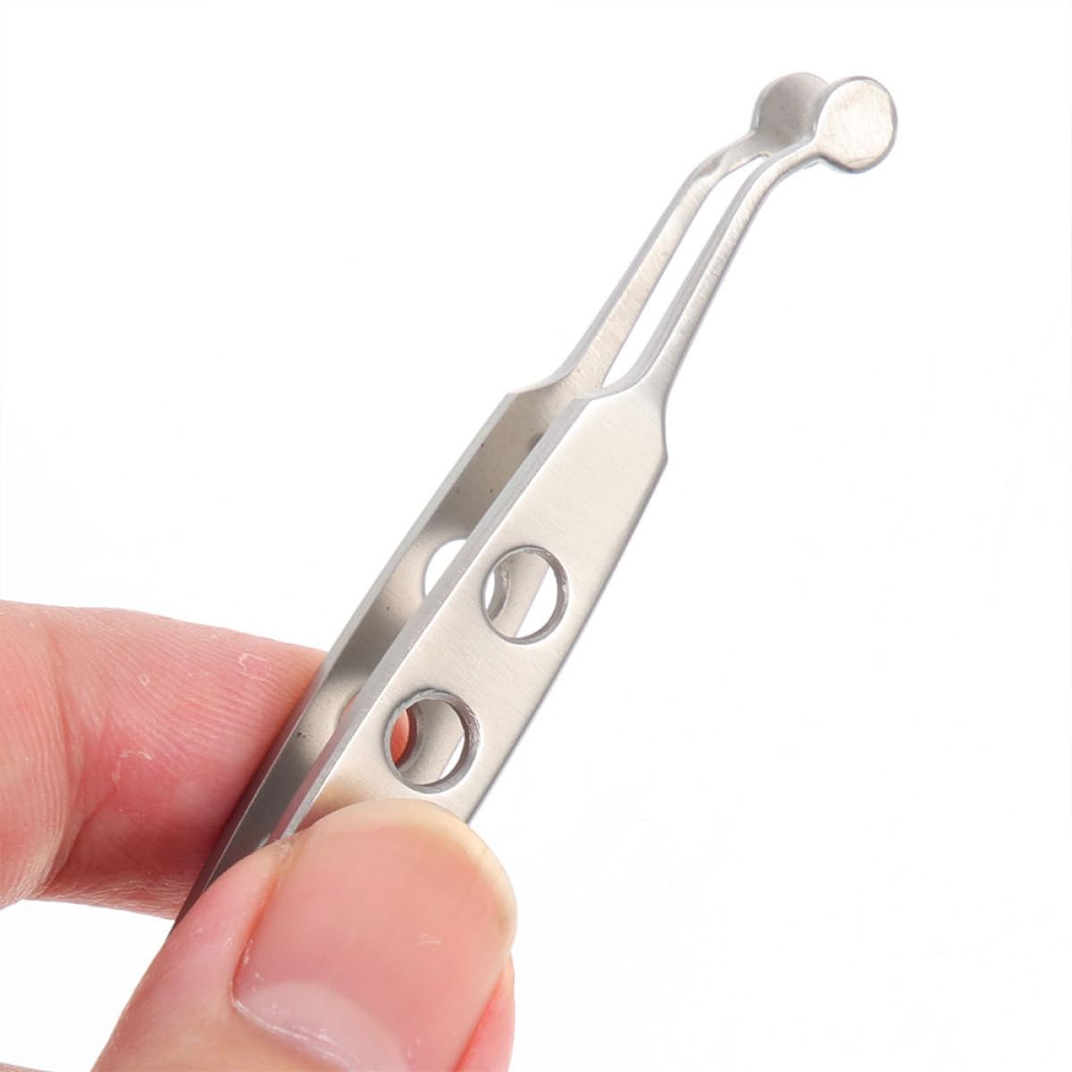 FRCOLOR Stainless Steel Meibomian Gland Expressor Eyelid Forceps Small round Head 3.5x3.5mm for Eye Oil Extraction and Eyelid Massage Women’s Beauty Beauty and Personal Care FRCOLOR