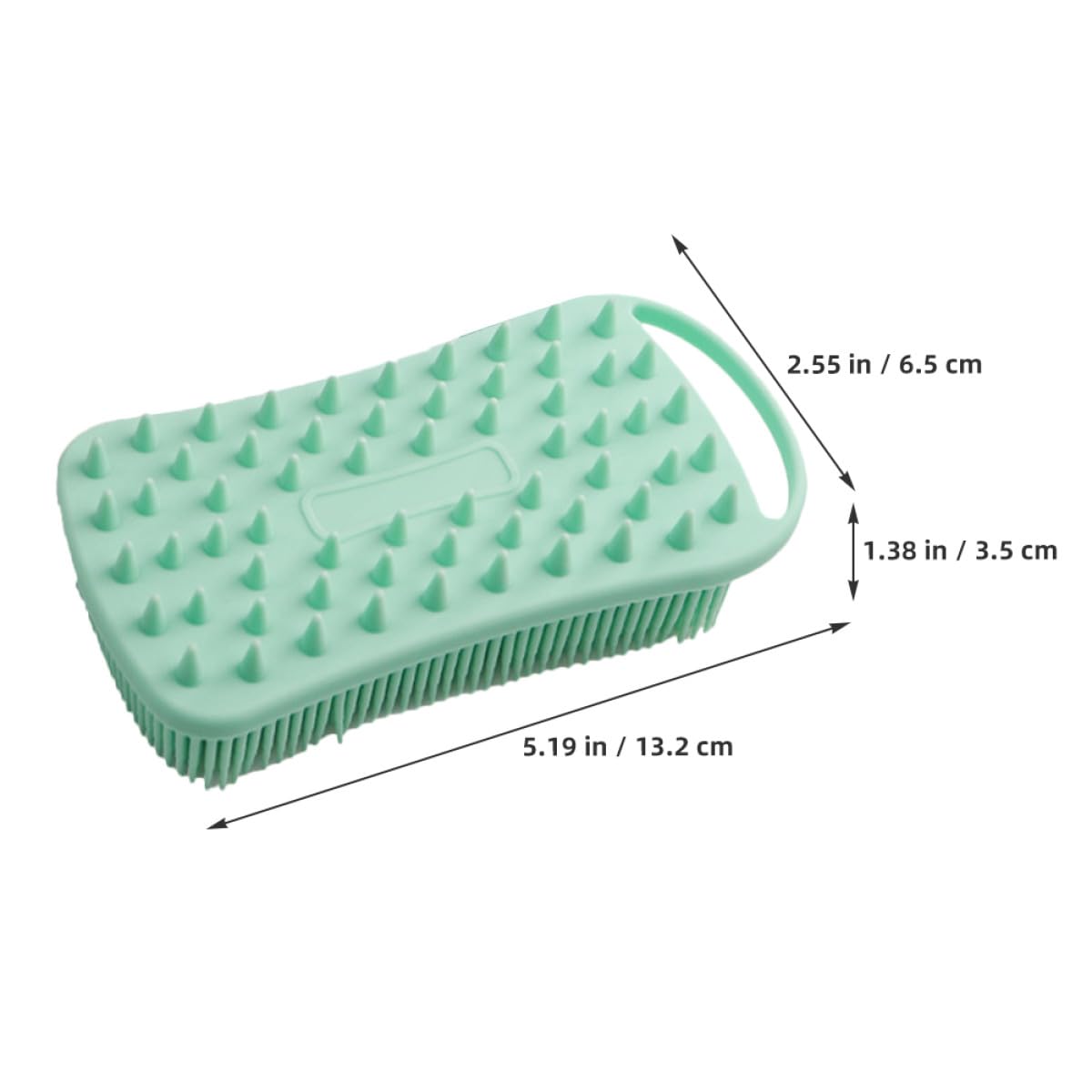 PRETYZOOM 3pcs Square Silicone Body Scrubber Bath Brush Soft Exfoliating Double-Sided Skin Cleansing Brush for Women Gentle Shower Use Beauty and Personal Care PRETYZOOM