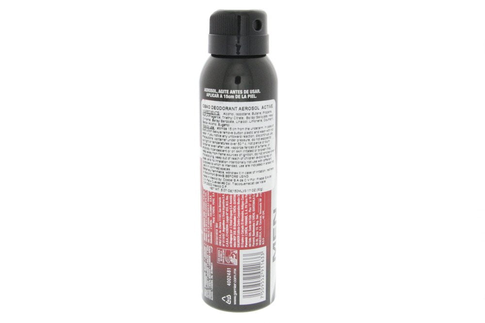 Obao Mens Active Deodorant Spray 150ml - Desodorante Activo Aerosol para Hombre (Pack of 3) Beauty and Personal Care Obao